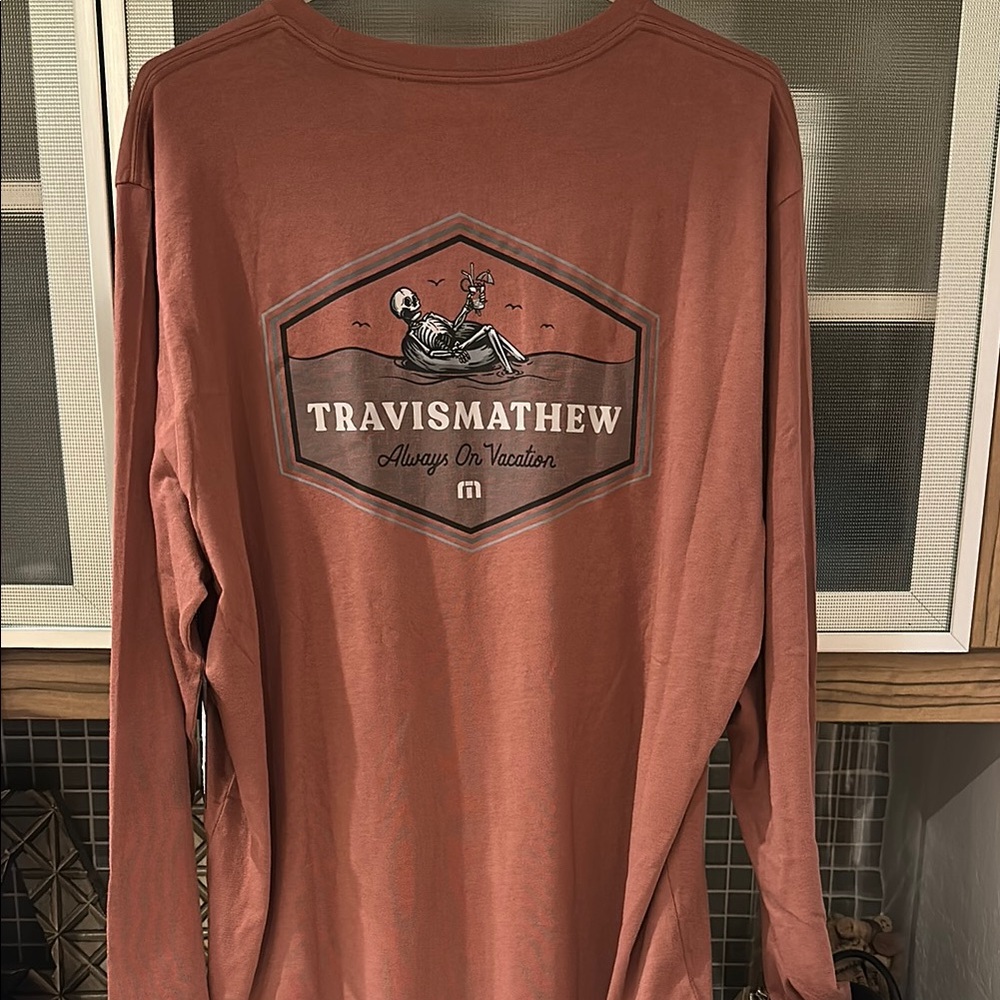 Travis Mathew Men's Brick Long Sleeve Tee - Picture 3 of 5